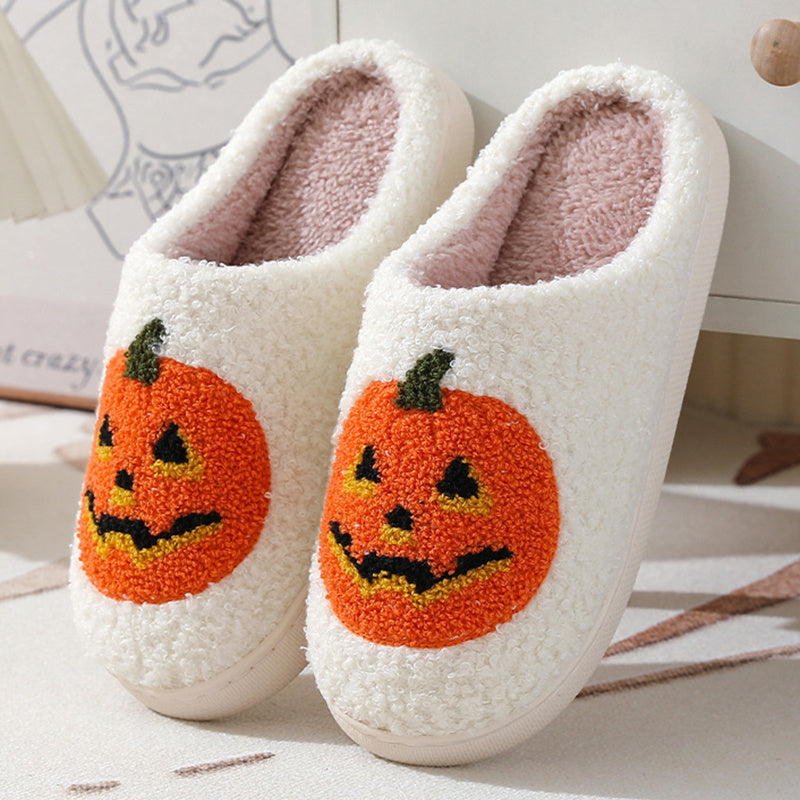 Halloween Pumpkin Warm Winter Slippers