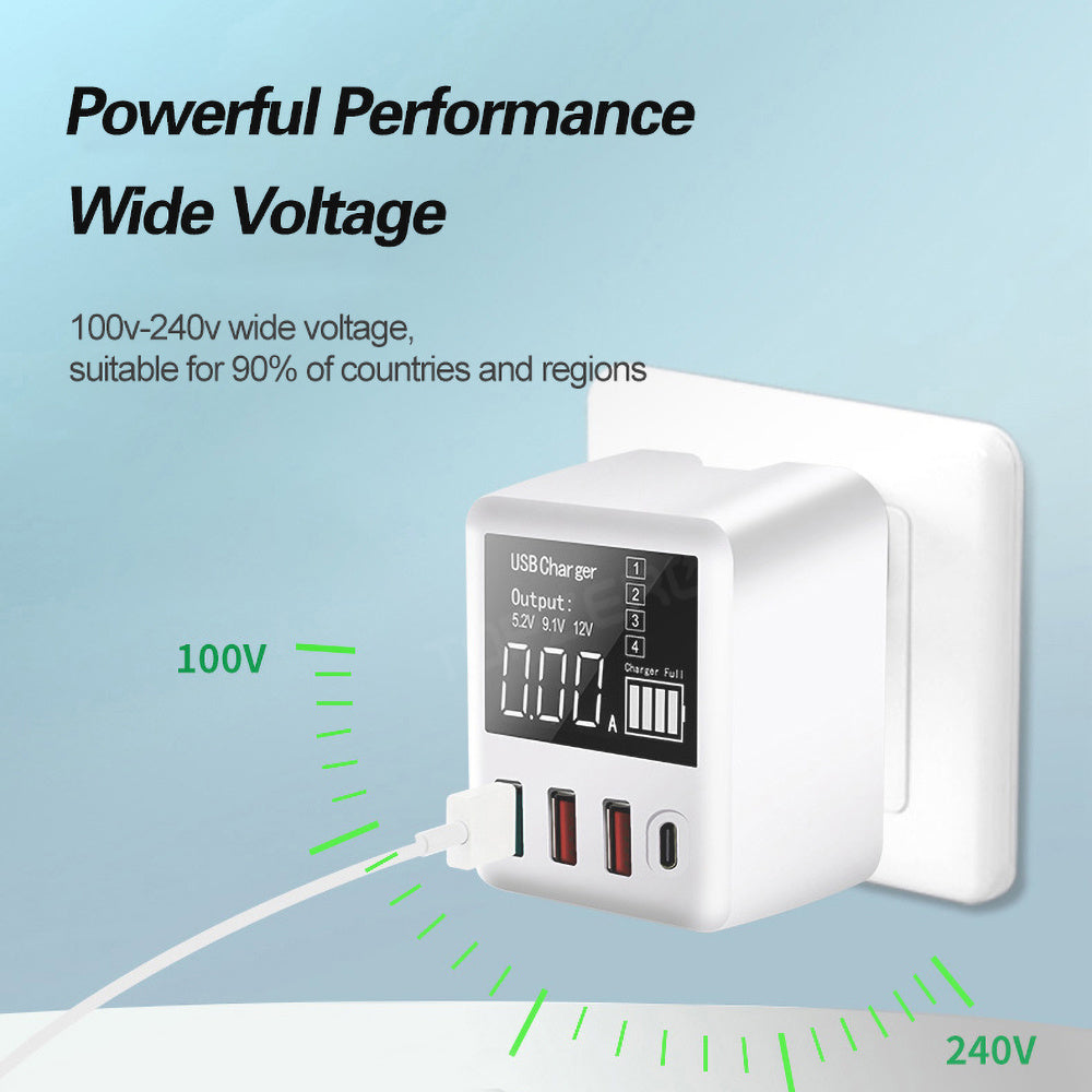 Smart Identification Display Fast Charge Travel Charger