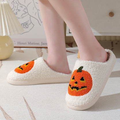 Halloween Pumpkin Warm Winter Slippers