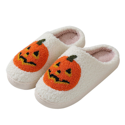 Halloween Pumpkin Warm Winter Slippers