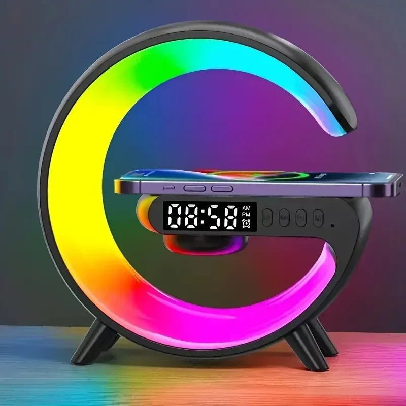 3 in 1 multipurpose RGB light( charger, speaker, alarmclock)