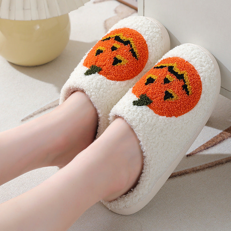 Halloween Pumpkin Warm Winter Slippers