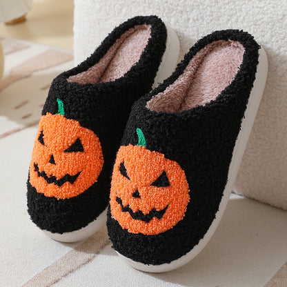 Halloween Pumpkin Warm Winter Slippers