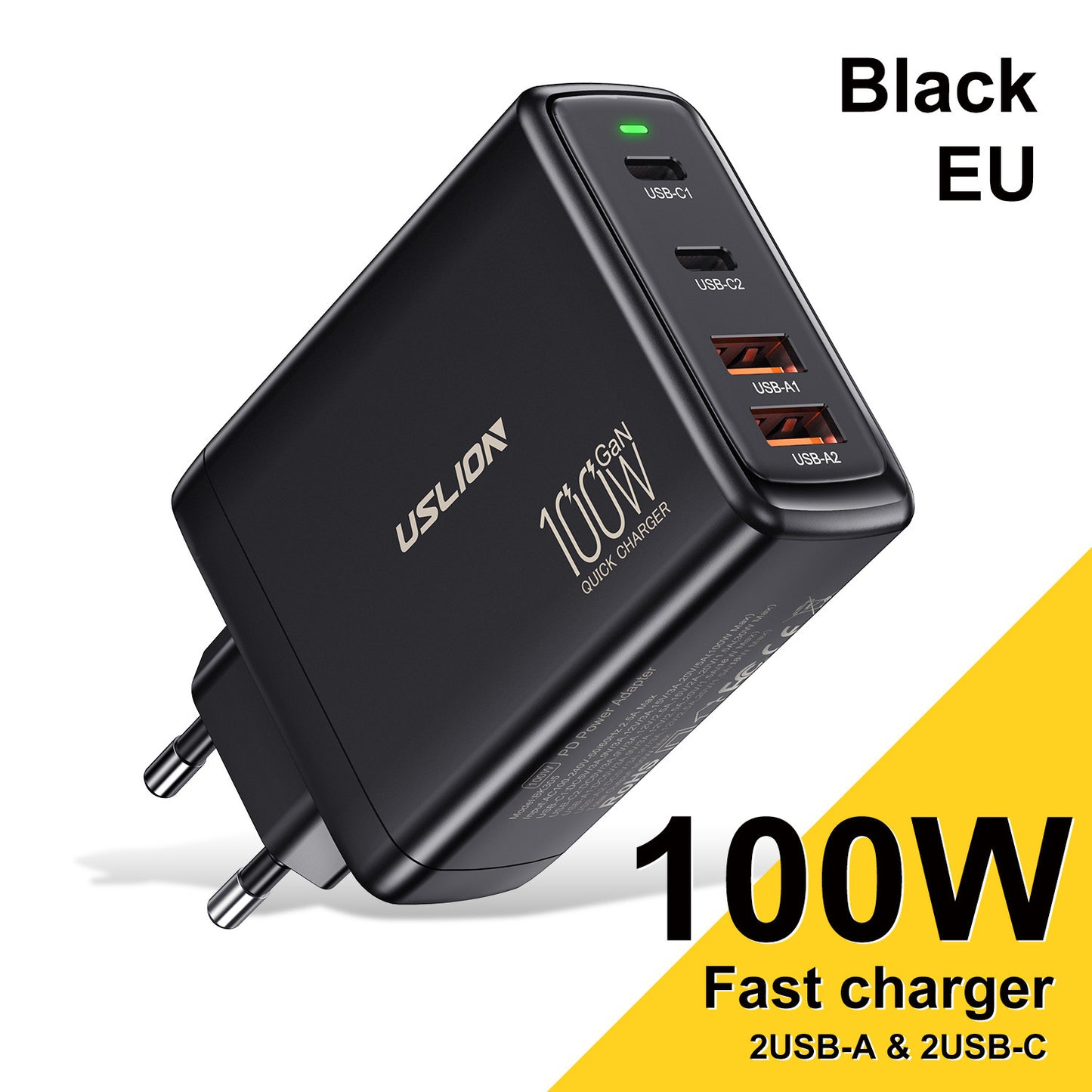 100W Gallium Nitride 4-port Fast Charging Charger