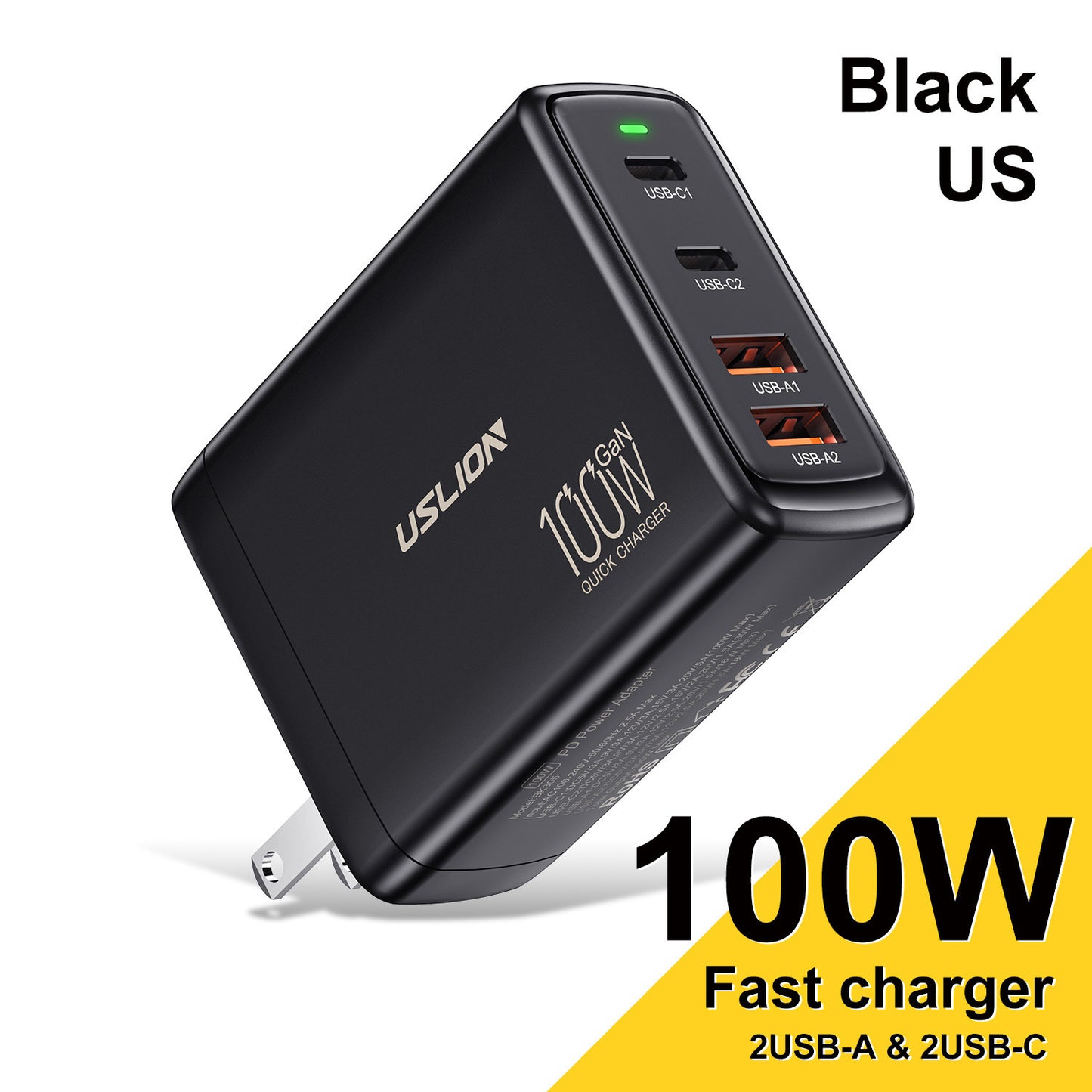 100W Gallium Nitride 4-port Fast Charging Charger