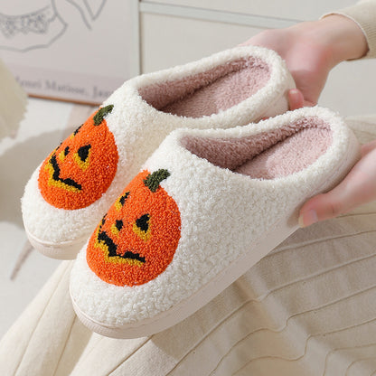 Halloween Pumpkin Warm Winter Slippers