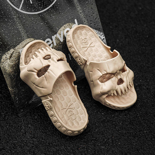 Personalized Skull Design Halloween flipflops