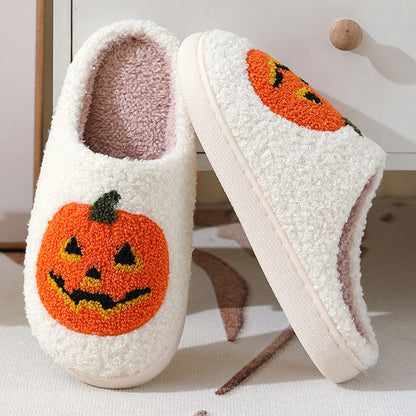 Halloween Pumpkin Warm Winter Slippers