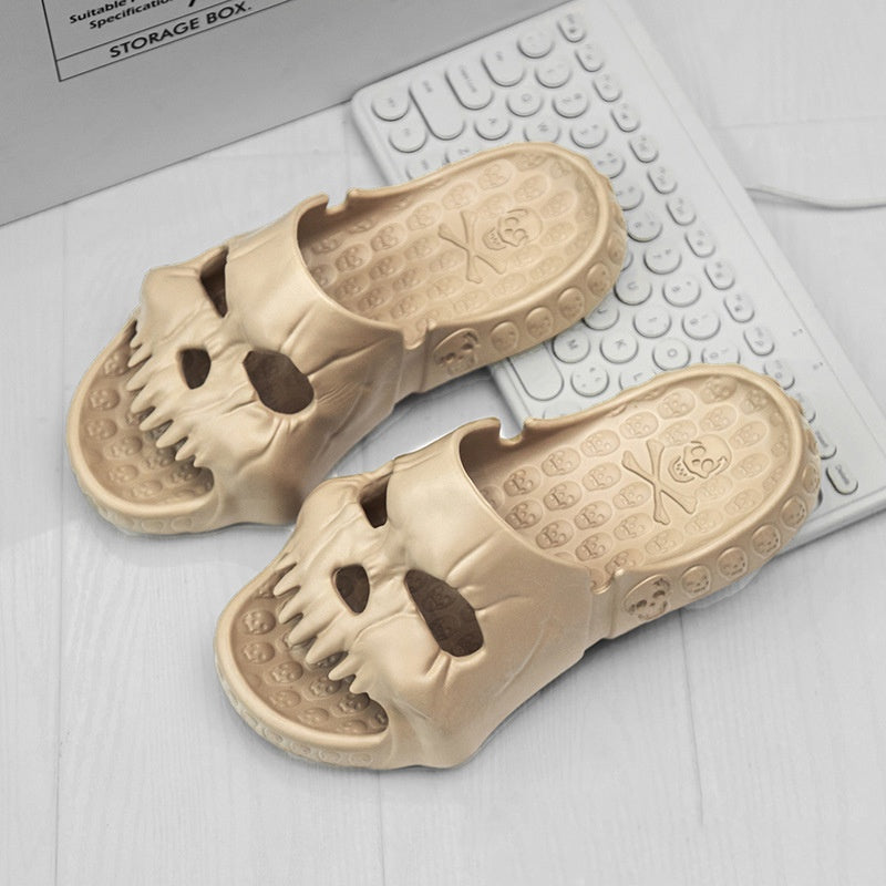 Personalized Skull Design Halloween flipflops